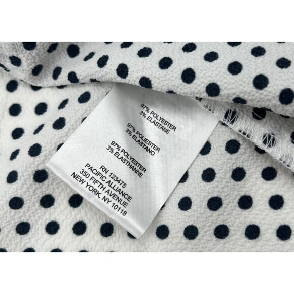 Jones New York Womens Black & White Polka Dot Button-Up Blouse Size M - Picture 3 of 5